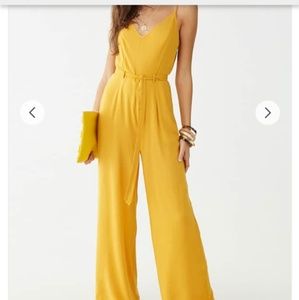 -Forever 21 orange jumpsuit